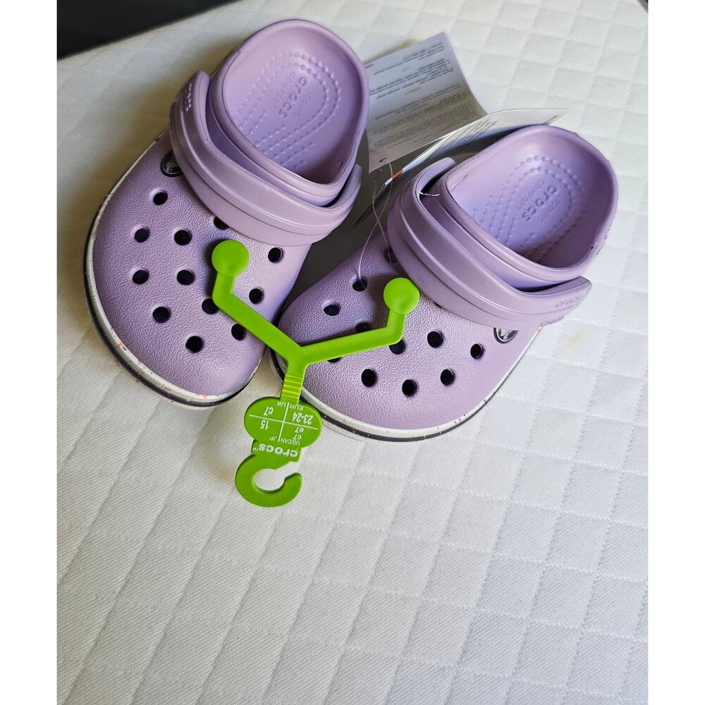 New Kids Crocs Clog - Size C7 - Purple Speckled  With Tags - $25